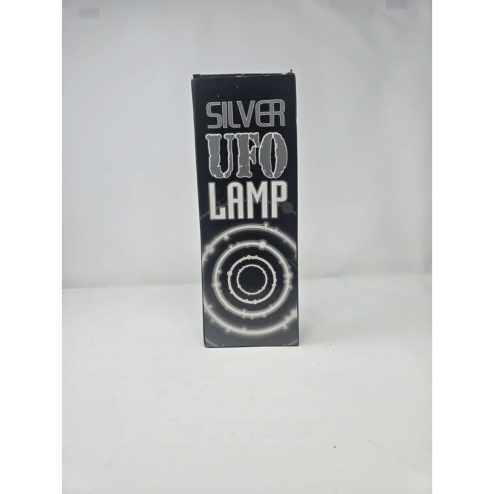 Vintage Silver UFO Fiber Optic Lamp – Retro Space Age Ambient Night Light